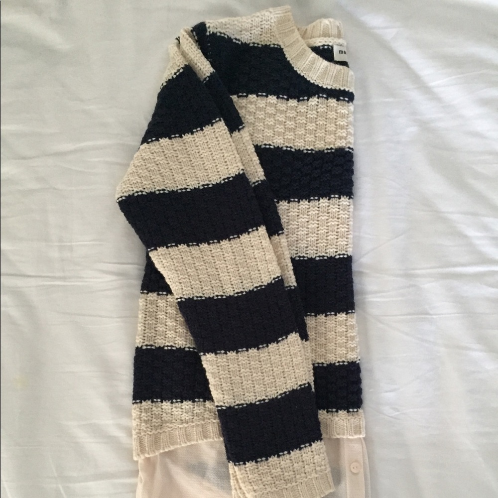 Navy and White Nautical Striped sweater